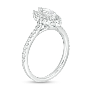Previously Owned - 0.95 CT. T.W. Marquise Diamond Frame Engagement Ring in 14K White Gold|Peoples Jewellers