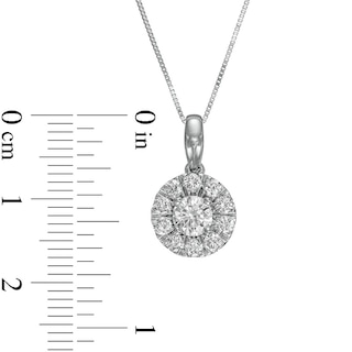 Previously Owned - 1.00 CT. T.W. Lab-Created Diamond Frame Pendant in 14K White Gold (F/SI2)|Peoples Jewellers