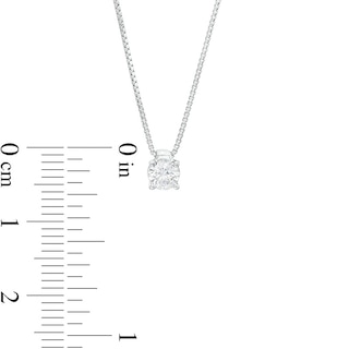 Previously Owned - 0.33 CT. Lab-Created Diamond Solitaire Pendant in 14K White Gold (F/SI2)|Peoples Jewellers