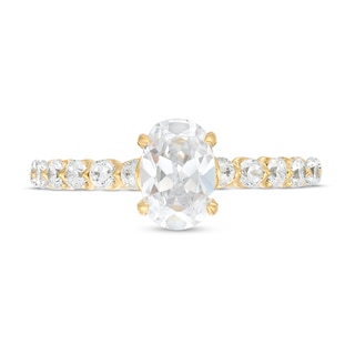 Previously Owned - 1.50 CT. T.W. Oval Lab-Created Diamond Engagement Ring in 14K Gold (F/SI2)|Peoples Jewellers