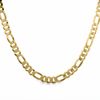 Men's Concave Figaro Necklace in Solid 10K Gold - 22"