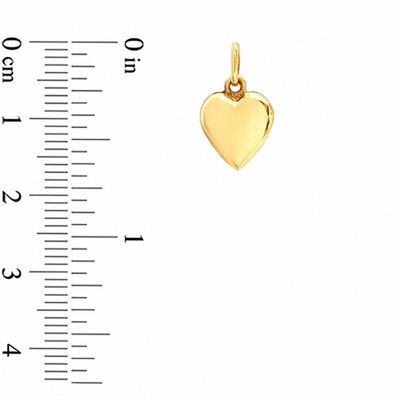 10K Gold Puffed Heart Charm