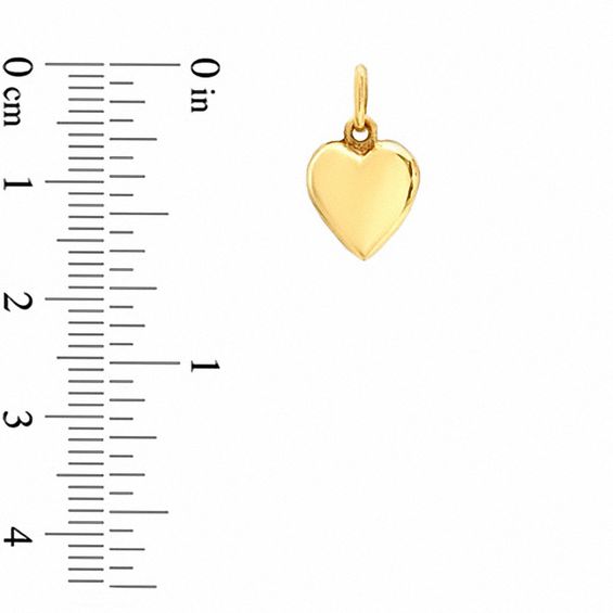 10K Gold Puffed Heart Charm