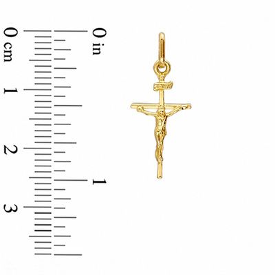 10K Gold Crucifix Charm