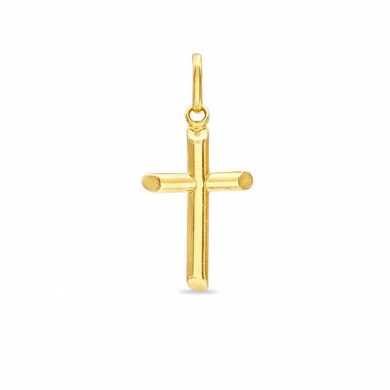 10K Gold Hollow Cross Charm | Peoples Jewellers