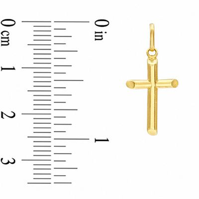 Hollow 10K Gold Cross Charm