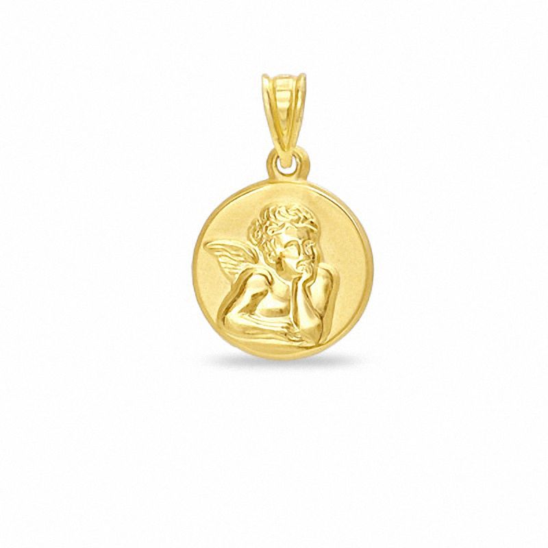 Main Image 1 of 10K Gold Framed Angel Charm