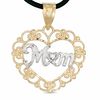 Thumbnail Image 0 of 10K Two-Tone Gold Mom in Heart Charm