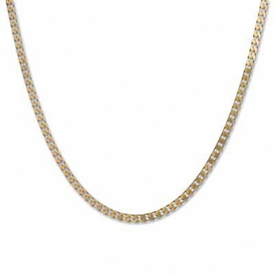 Solid 10K Gold Square Link Necklace - 22"