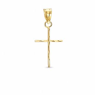 10K Gold Small Thin Cross Charm