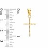 10K Gold Small Thin Cross Charm