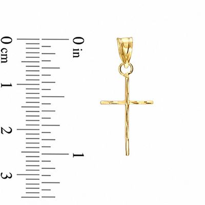 10K Gold Small Thin Cross Charm