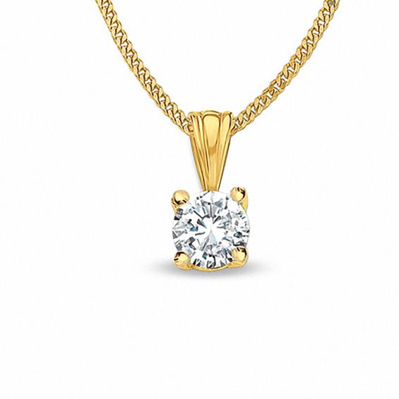 CT. Diamond Solitaire Crown Royal Pendant in 14K Gold (I-J/I2-I3