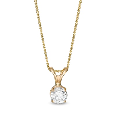 0.50 CT. Certified Diamond Solitaire Pendant in 14K Gold (J/I3