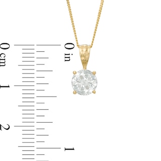 1.00 CT. Certified Diamond Solitaire Crown Royal Pendant in 14K Gold (J/I3