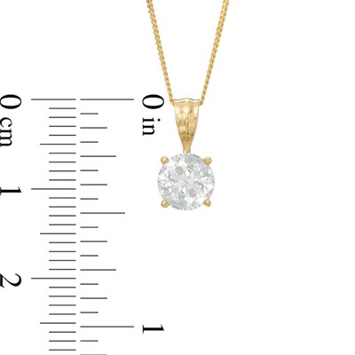 1.00 CT. Certified Diamond Solitaire Crown Royal Pendant in 14K Gold (J/I3