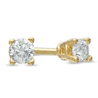 CT. T.W. Diamond Solitaire Stud Earrings in 14K Gold (J/I2