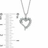 0.15 CT. T.W. Diamond Heart Pendant in 10K White Gold