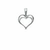 Thumbnail Image 0 of 10K White Gold Open Heart Charm