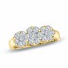 Thumbnail Image 0 of 0.50 CT. T.W. Endless Diamond® Three Stone Cluster Ring in 14K Gold