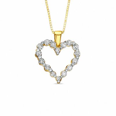 0.25 CT. T.W. Diamond Heart Pendant in 10K Gold