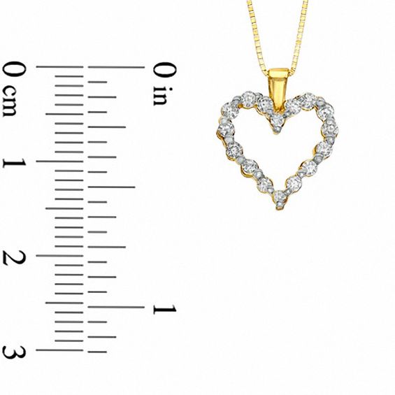 0.25 CT. T.W. Diamond Heart Pendant in 10K Gold