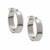 14K White Gold Small 4-Sided Hoop Earrings