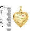 10K Tri-Tone Gold "I Love You" Heart Locket