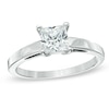 Thumbnail Image 0 of 1.00 CT. Princess-Cut Diamond Solitaire Crown Royal Engagement Ring in 14K White Gold (I-J/I2)