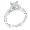 Thumbnail Image 1 of 1.00 CT. Princess-Cut Diamond Solitaire Crown Royal Engagement Ring in 14K White Gold (I-J/I2)