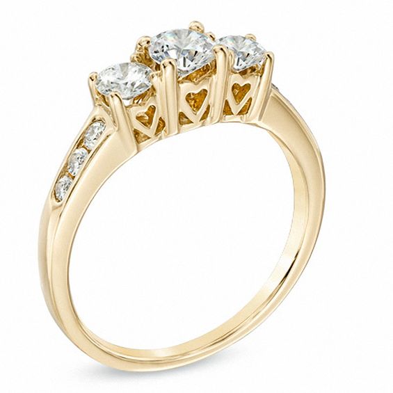 0.50 CT. T.W. Diamond Past Present Future® Ring in 14K Gold