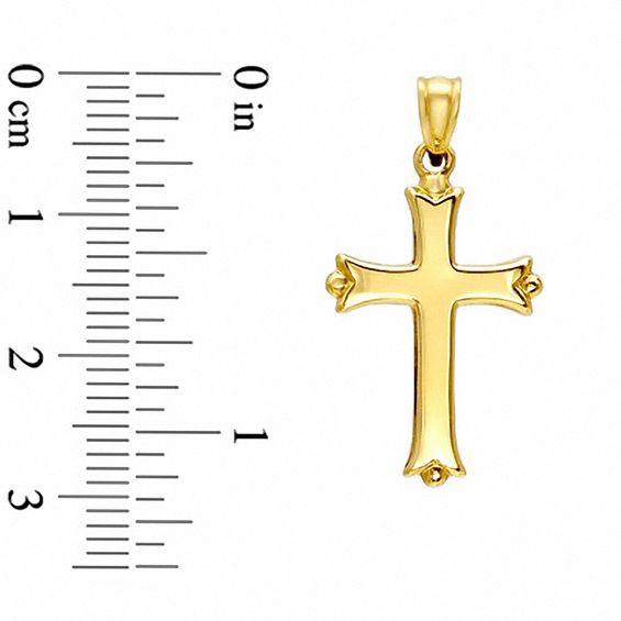 Reversible Cross Charm in 10K Two-Tone Gold