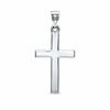 10K White Gold Polished Cross Charm