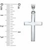 10K White Gold Polished Cross Charm