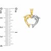 Thumbnail Image 1 of 10K Two-Tone Gold Kissing Dolphins Heart Charm