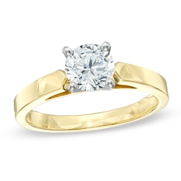 0.70 CT. Diamond Solitaire Crown Royal Engagement Ring in 14K Gold (J/I2)