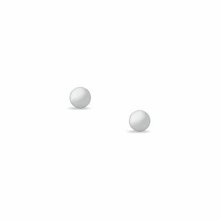 4.0mm Ball Stud Earrings in 14K White Gold