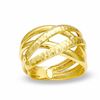 10K Gold Polished Swirl Ring