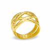 10K Gold Polished Swirl Ring