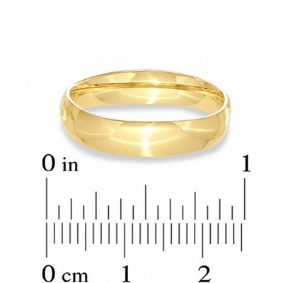 Ladies' 4.0mm Comfort Fit 14K Gold Wedding Band