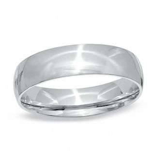 Men's 5.0mm Comfort Fit 14K White Gold Wedding Band