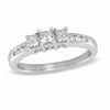 Thumbnail Image 1 of 0.50 CT. T.W. Princess-Cut Diamond Three Stone Past Present Future Ring in 14K White Gold