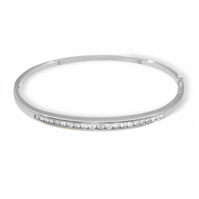 0.50 CT. T.W. Diamond Bangle in 10K White Gold|Peoples Jewellers