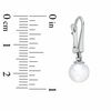 Thumbnail Image 1 of Akoya Cultured Pearl Leverback Earrings in 14K White Gold