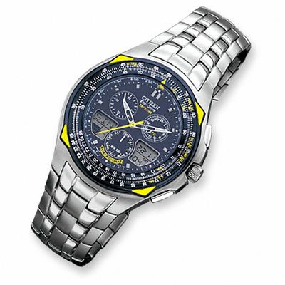 Men's Citizen Eco-Drive Blue Angels Skyhawk Watch (Model: JR3080-51L)