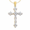 Thumbnail Image 0 of 0.10 CT. T.W. Diamond Miracle Cross Pendant in 10K Gold