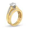 1.00 CT. T.W. Quad Square-Cut Diamond Bridal Set in 14K Gold