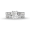 CT. T.W. Quad Princess-Cut Diamond Bridal Set in 14K White Gold