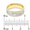 Thumbnail Image 2 of Men's 7.0mm Concave Wedding Band in 14K Two-Tone Gold - Size 10