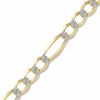 Thumbnail Image 0 of 10K Two-Tone Gold Pavé Figaro Chain Anklet